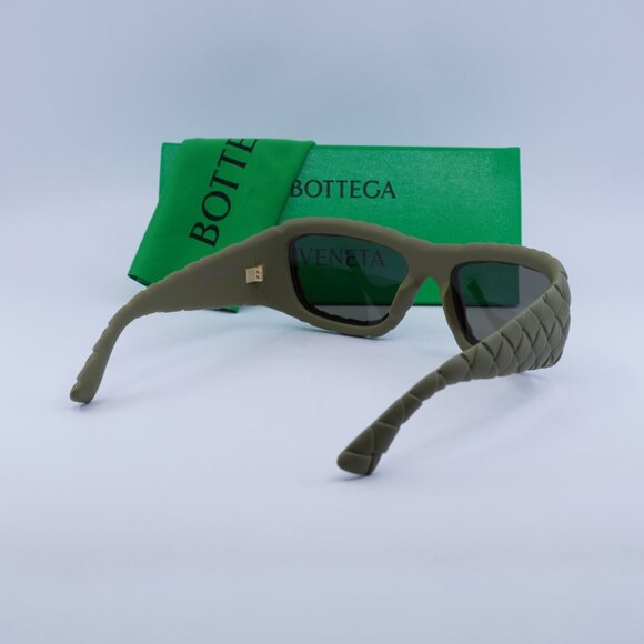 Bottega Veneta BV1303S 002 Square Sunglasses - Olive/Brown main image 9